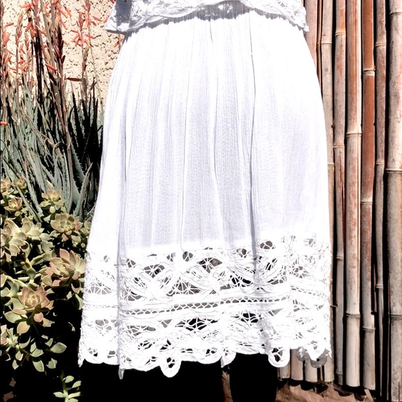 NEW FREE PEOPLE White 2pc Batenburg Lace Skirt Set - Picture 5 of 14